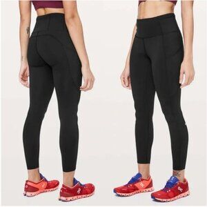 Lululemon Fast & Free 7/8 Tight II *Non-Reflective Nulux 25" Black Size 8